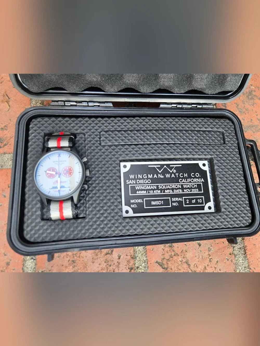 Wingman Men’s Swim Watch Strap - White, Gray & Red
